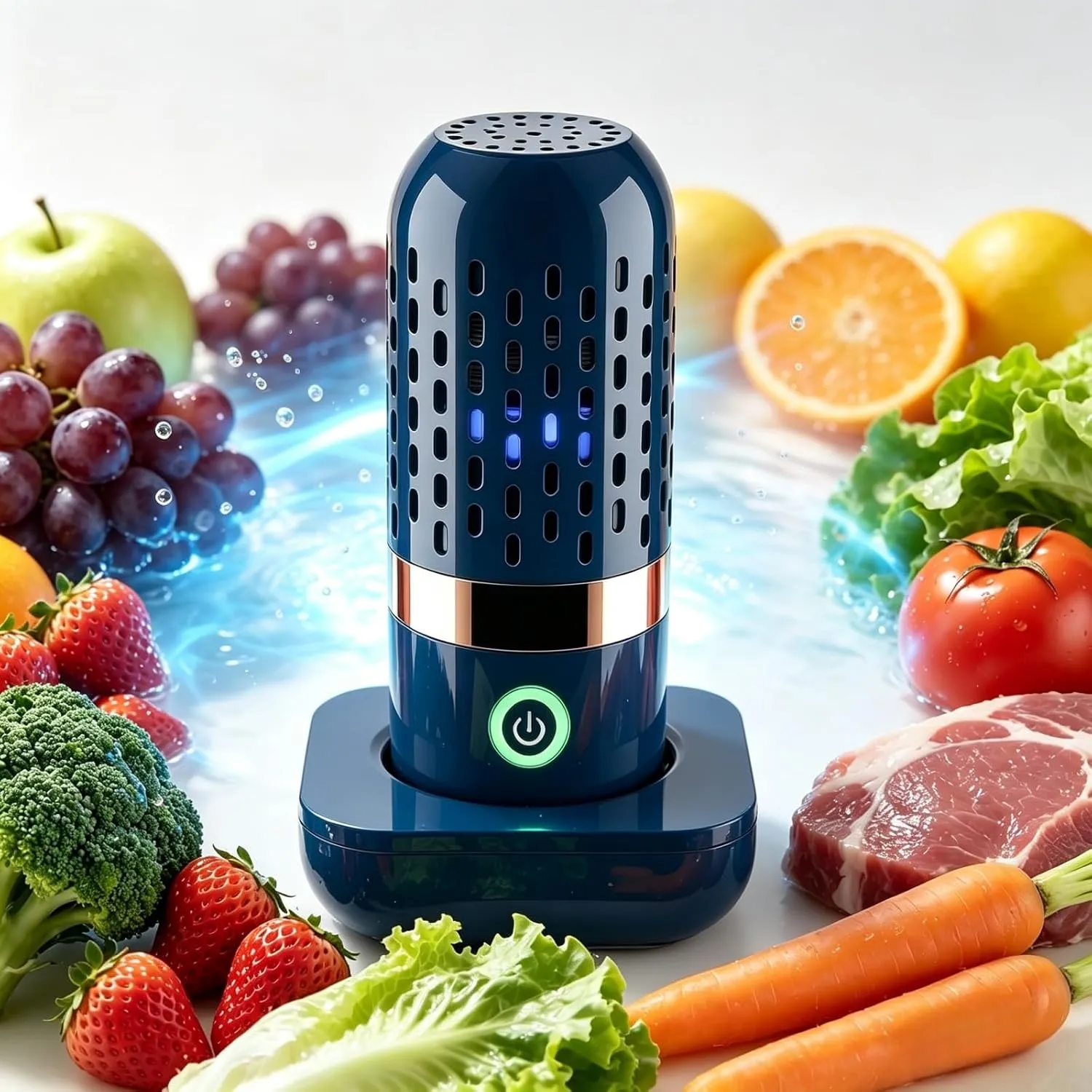 2026 New Produce Cleaner & Vegetable Cleaner with Oh-Ion Technology | Wireless Rechargeable Food Washer for Fruits Veggies Rice Meat Seafood Waterproof..